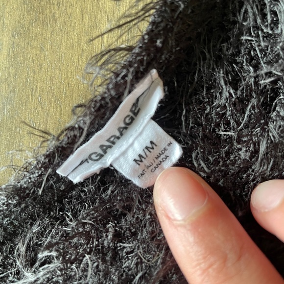 Black Furry Top - Picture 3 of 3